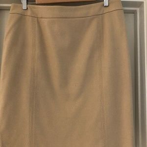 Women's Classiques Entier Camel Straight Skirt Size 12